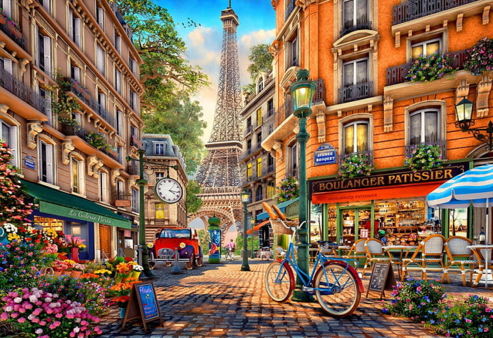 desktop-wallpaper-paris-afternoon-artwork-bicycles-digital-eiffel-tower-street-flowers-houses-people